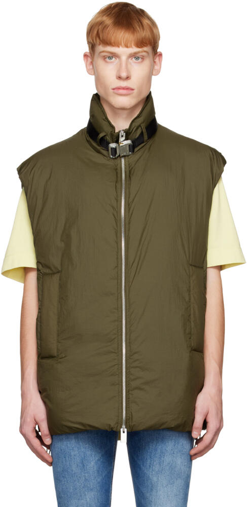 1017 ALYX 9SM SSENSE Exclusive Khaki Buckle Vest Cover