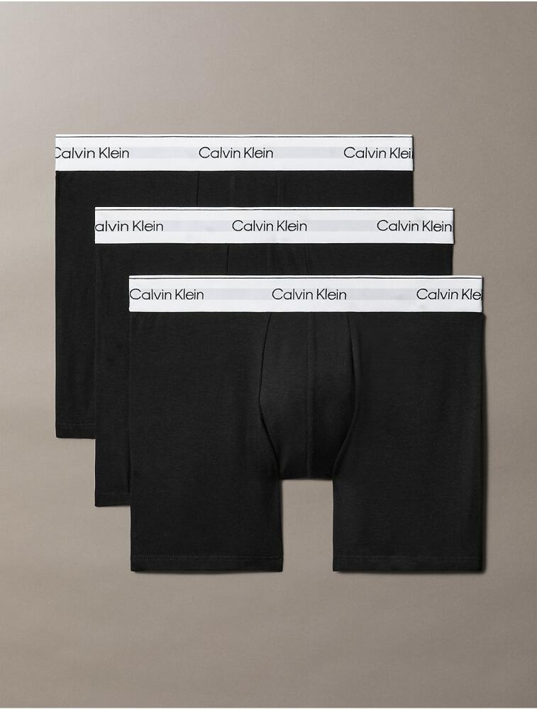 Calvin Klein Men's Modern Cotton Stretch 3-Pack Boxer Brief - Black Cover