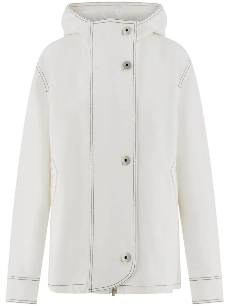 Ferragamo hooded cotton jacket - White Cover