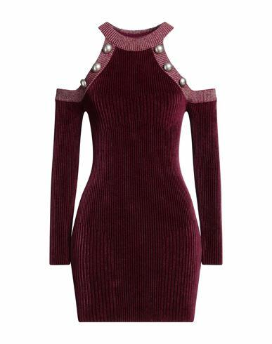 Eleonora Gottardi Woman Mini dress Garnet Viscose, Polyamide, Elastane Cover