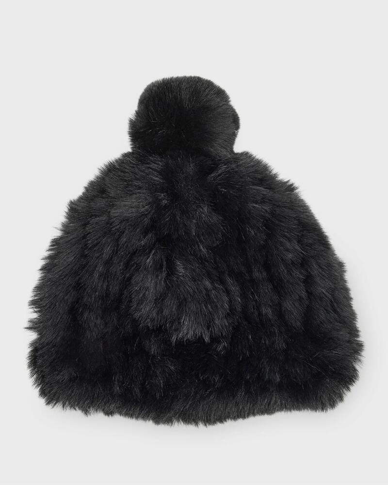 Kelli Kouri Pom Faux Rex Fur Beanie Cover