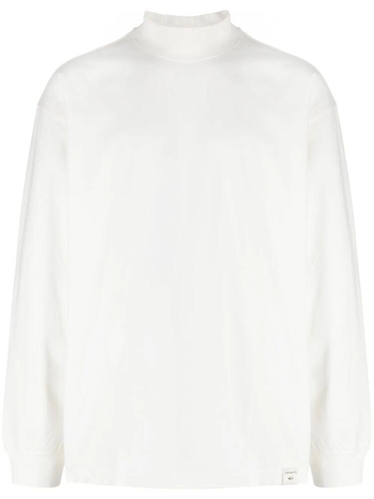 CROQUIS logo-embroidered long-sleeve T-shirt - White Cover