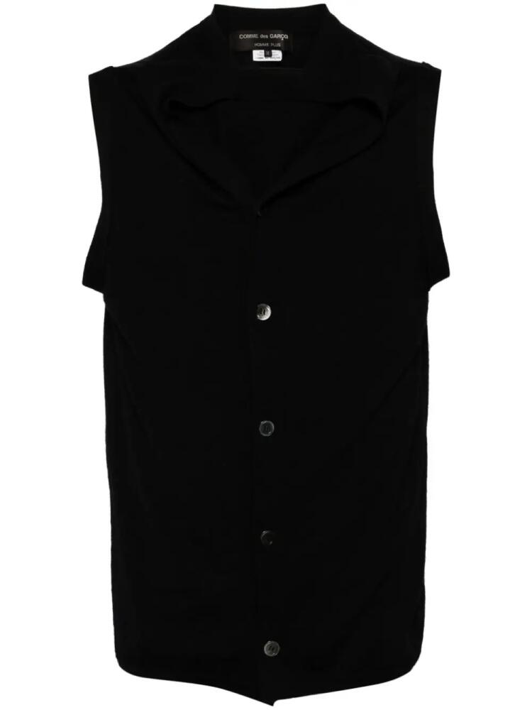 Comme Des Garçons button-up wool vest - Black Cover