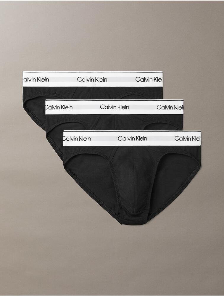 Calvin Klein Men's Modern Cotton Stretch 3-Pack Slip Brief - Black Cover