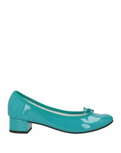 Repetto Woman Pumps Turquoise Leather Cover