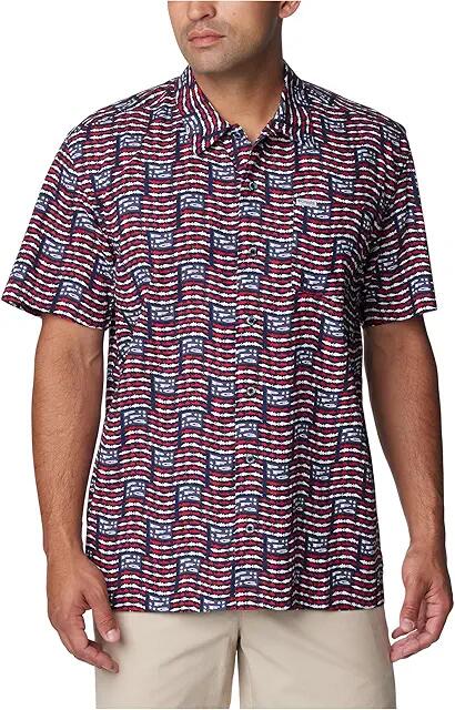 Columbia Trollers Best S/S Shirt (Collegiate Navy/Pfg Banner) Men's Short Sleeve Button Up Cover