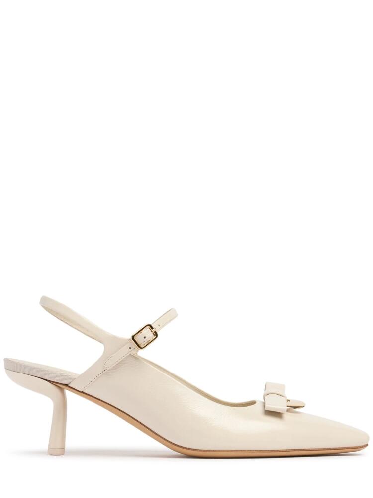 FERRAGAMO 55mm Ophelia Leather Slingback Pumps Cover