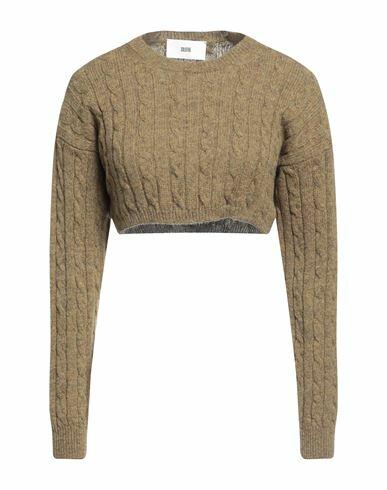 Solotre Woman Sweater Military green Wool Cover