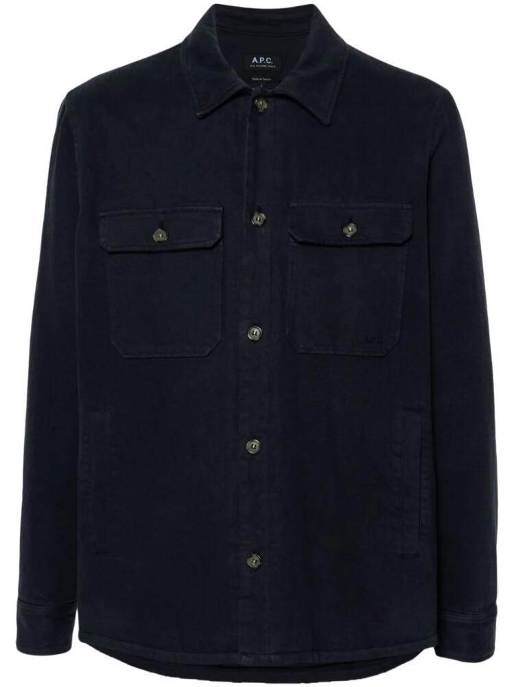 A.P.C. Alessio cotton shirt jacket - Blue Cover