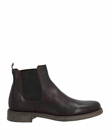 Grey Daniele Alessandrini Man Ankle boots Dark brown Soft Leather Cover