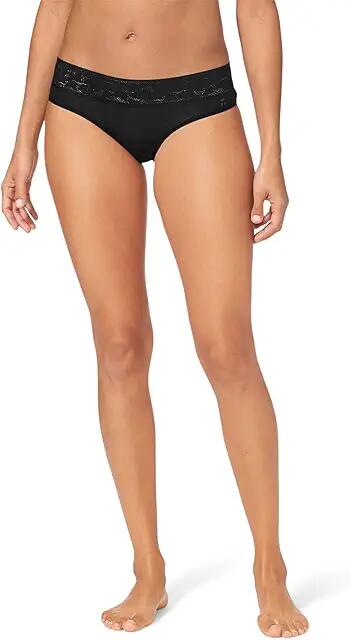 Tommy John Second Skin Cheeky, Lace Waist (Black) Women's Underwear Cover