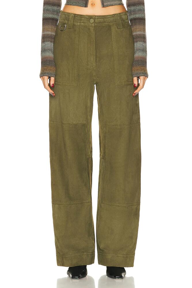 Saks Potts Rose Pant in Olive Cover