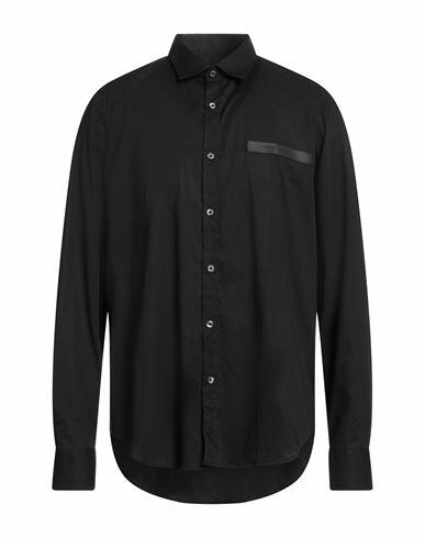 Costume National Man Shirt Black Cotton, Elastane Cover