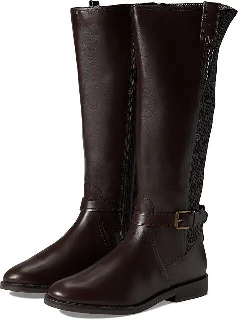 Cole Haan Cape Stretch Tall Boot (Dark Chocolate Leather) Women's Boots Cover