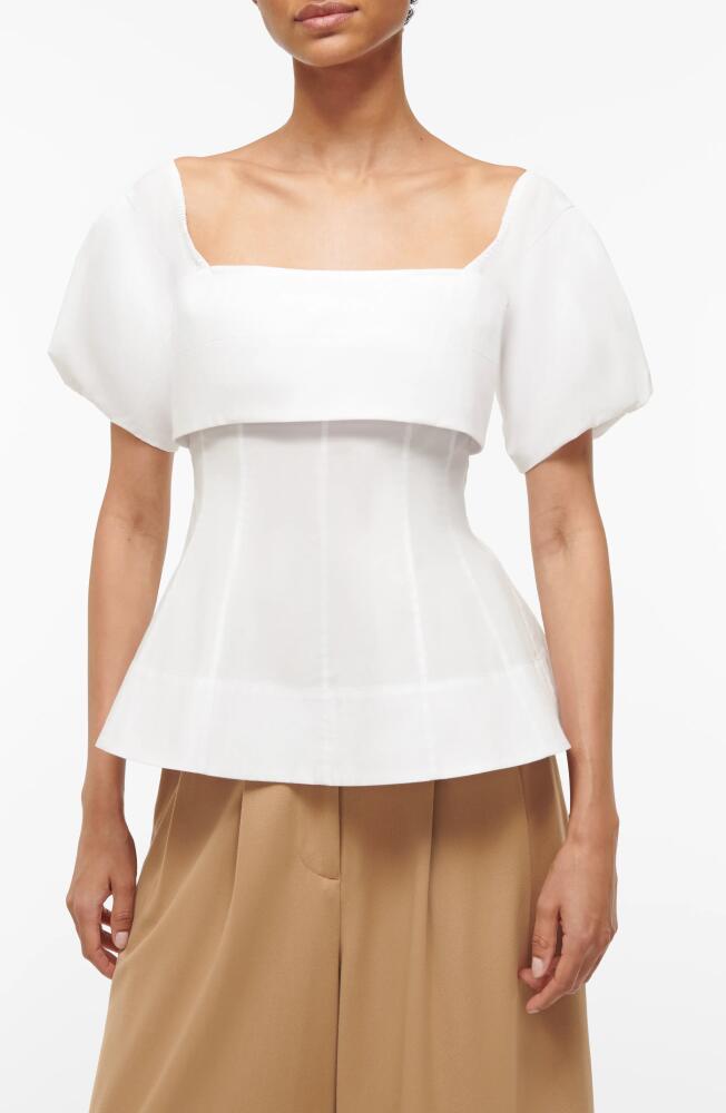 STAUD Palmero Corset Top in White Cover