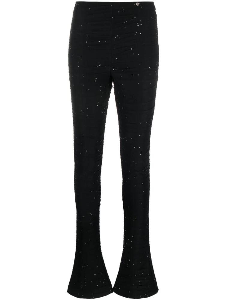 NISSA crystal-embellished flared trousers - Black Cover