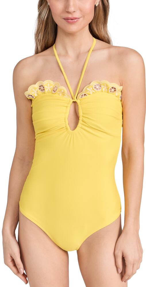 Sea Arabella Halter Neck One Piece Yellow Cover