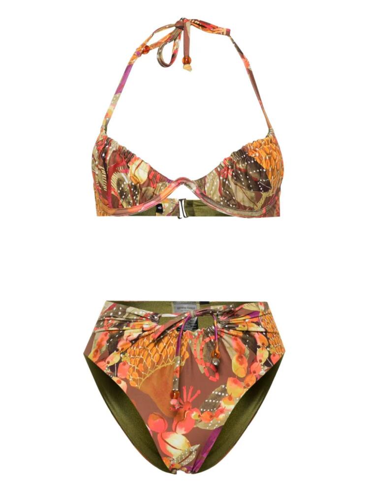 ANDREA IYAMAH Uwa reversible bikini - Green Cover