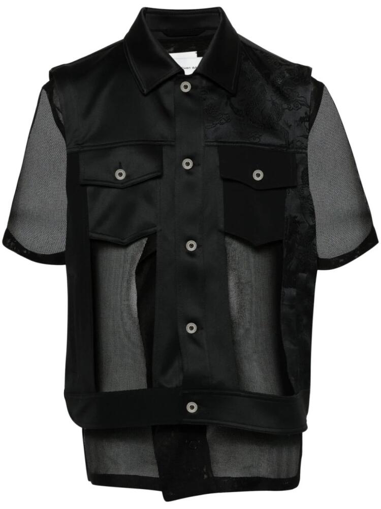 Feng Chen Wang layered cut-out vest - Black Cover