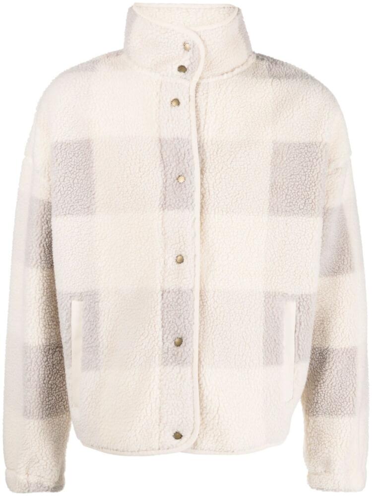 Barbour check-print fleece jacket - Neutrals Cover