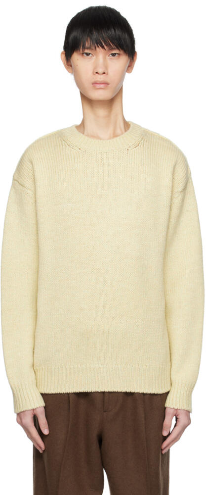 AURALEE Beige Crewneck Sweater Cover