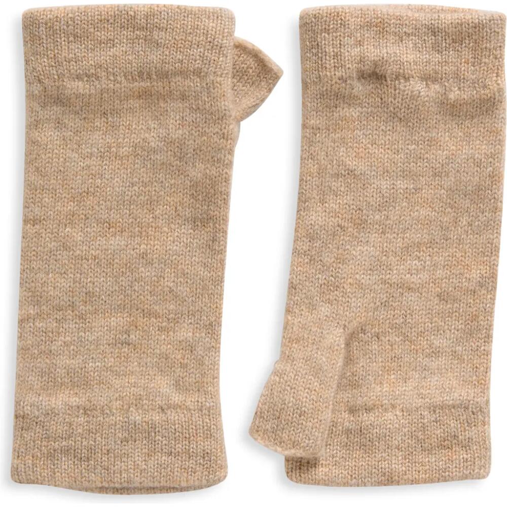 Johnstons of Elgin Cashmere Fingerless Gloves in Oatmeal Cover