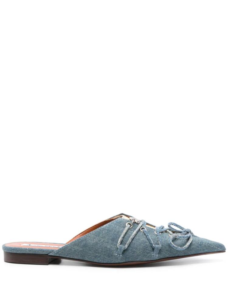 Acne Studios lace-up denim slippers - Blue Cover