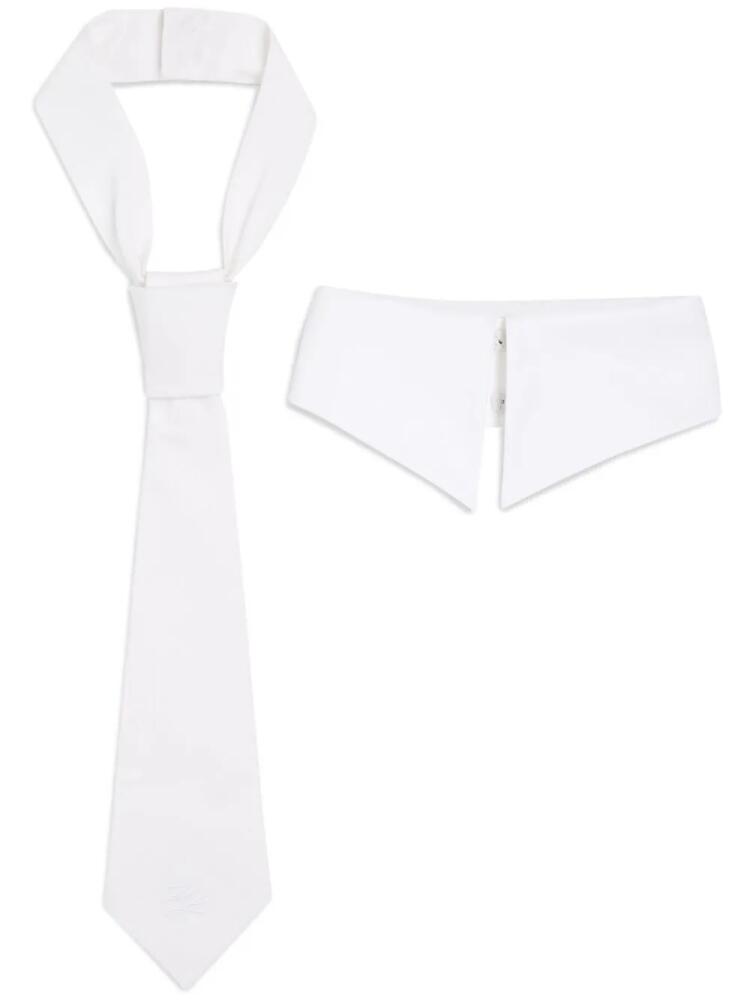 Karl Lagerfeld KL Studio collar and tie set - White Cover