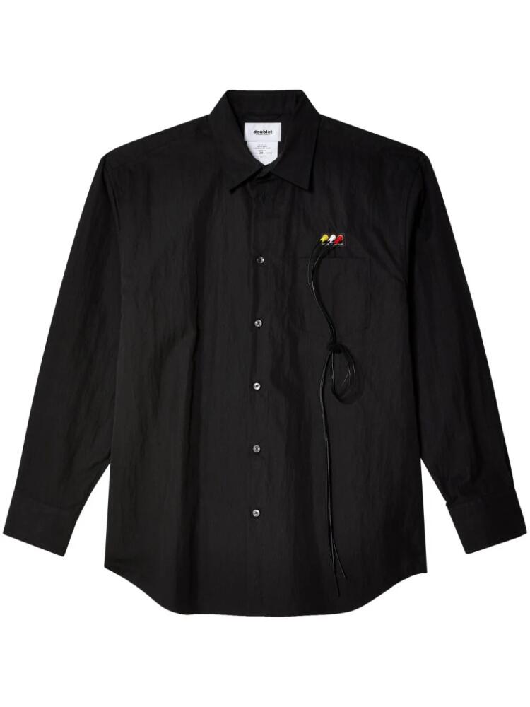 Doublet RCA Cable-detail button-up shirt - Black Cover