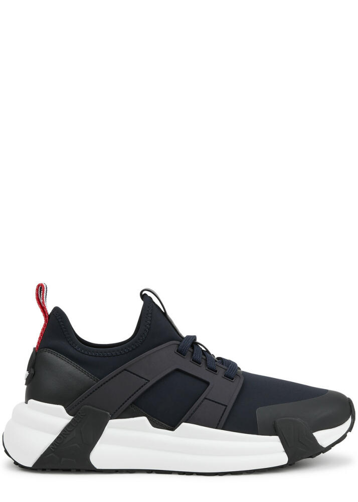 Moncler Lunarove Neoprene Black Sneakers, Low-Tops, Striped, Moncler Trainers, Rubber Sole Cover