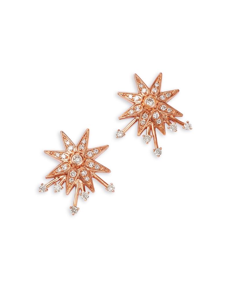 Bloomingdale's Fine Collection Diamond Starburst Drop Earrings in 14K Rose Gold, 0.24 ct. t. w. Cover