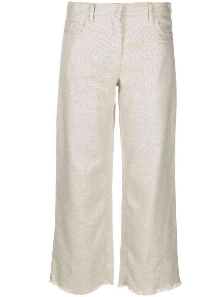 'S Max Mara wid-leg cropped trousers - Neutrals Cover