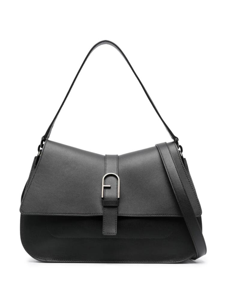 Furla large Flow leather shoulder bag - Black Cover