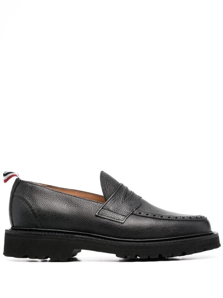 Thom Browne pebbled penny loafers - Black Cover