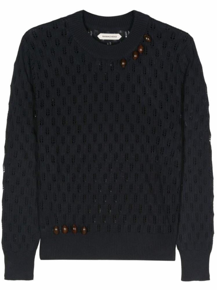 Namacheko Nissan cut-out knitted jumper - Blue Cover