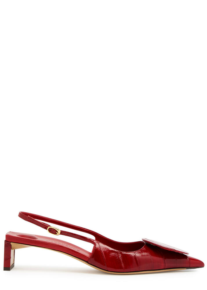 Jacquemus Les Slingbacks Duelo Basses Leather Pumps - Red Cover