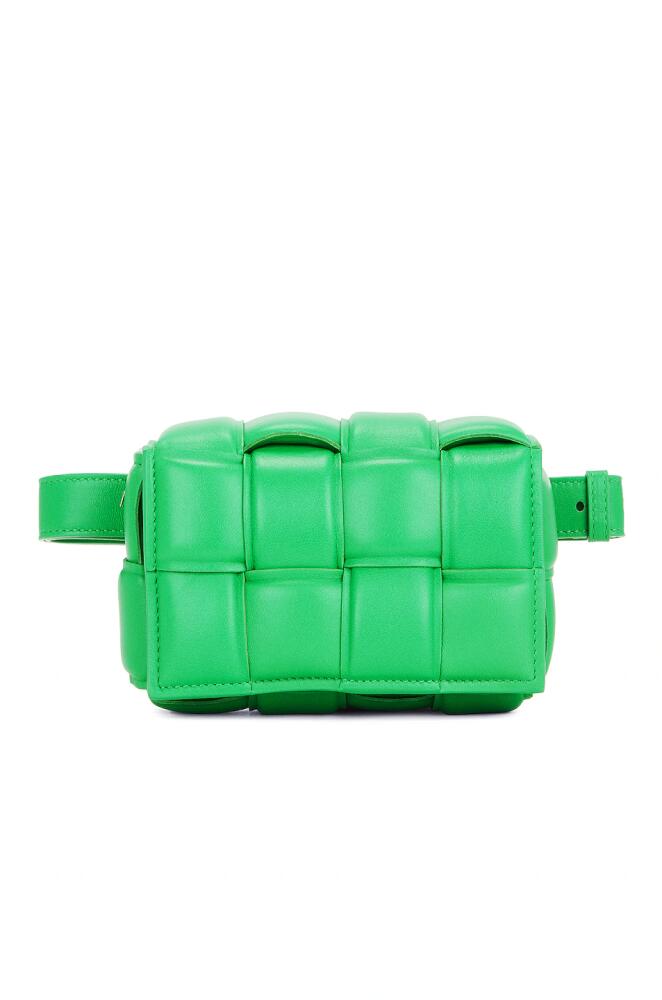 Bottega Veneta Padded Cassette Belt Bag in Green Cover