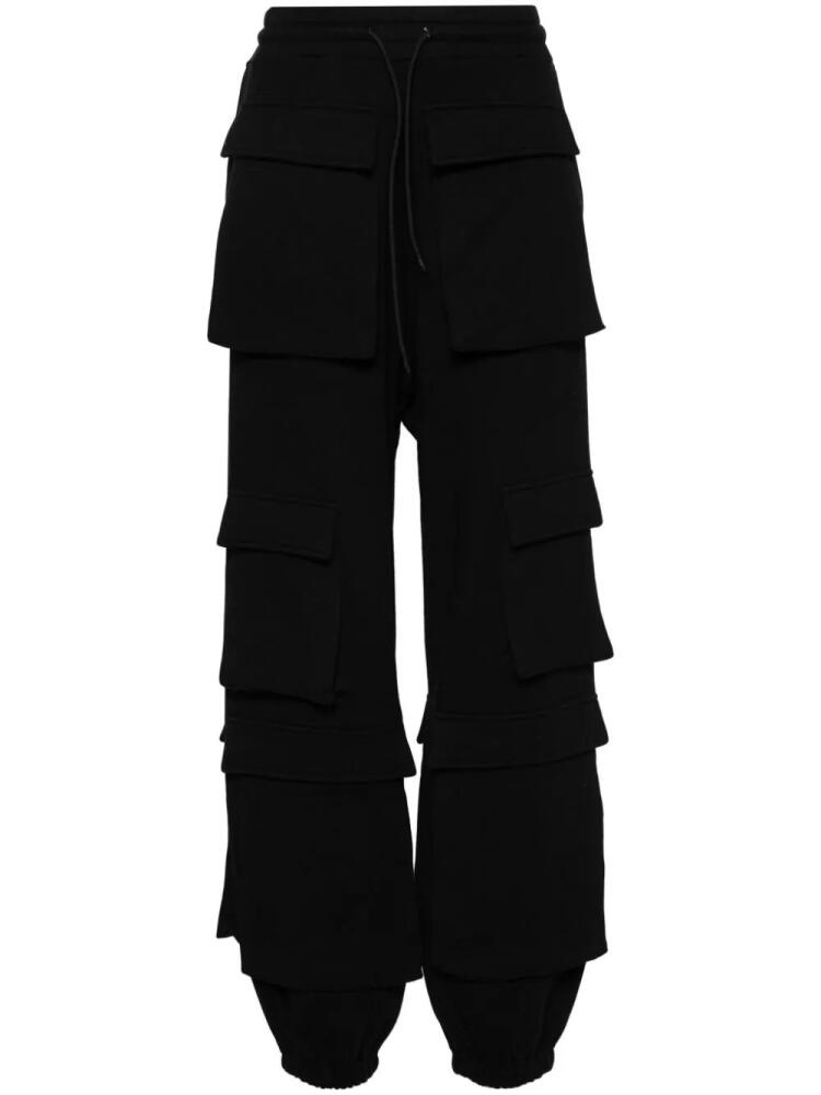 MSGM logo-embroidered cargo track pants - Black Cover