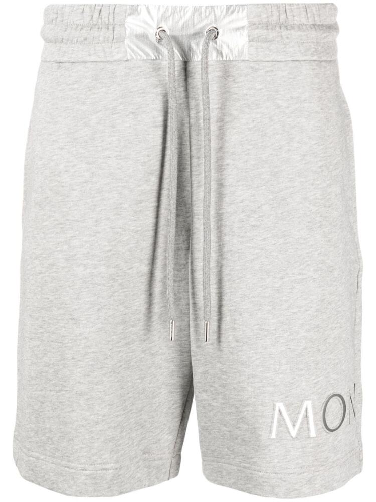 Moncler logo-print drawstring shorts - Grey Cover