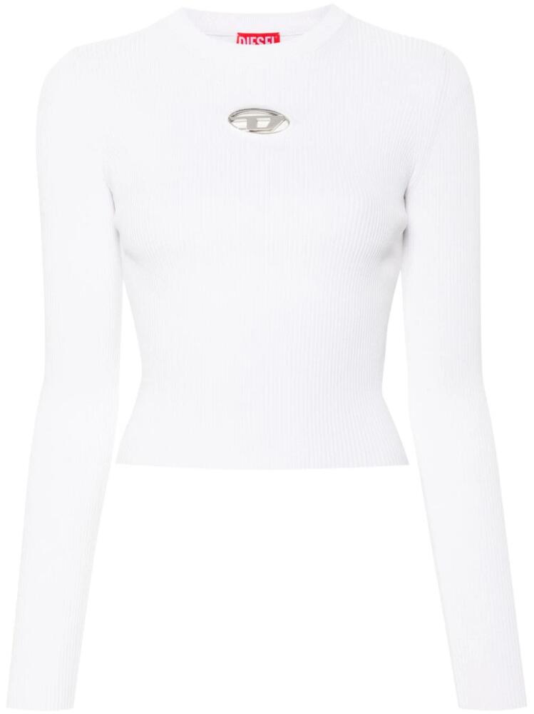 Diesel Oval D-plaque fine-ribbed top - White Cover