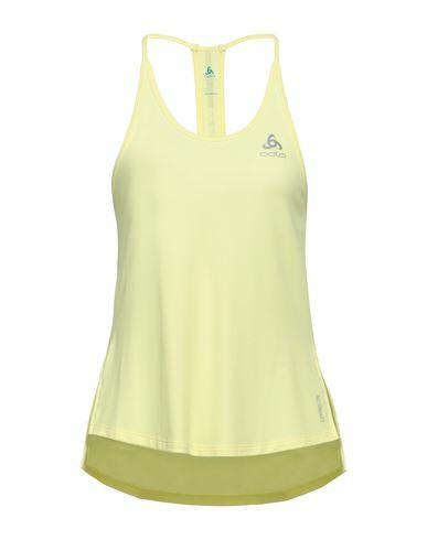 Odlo Woman Tank top Light yellow Polyamide, Polyester Cover