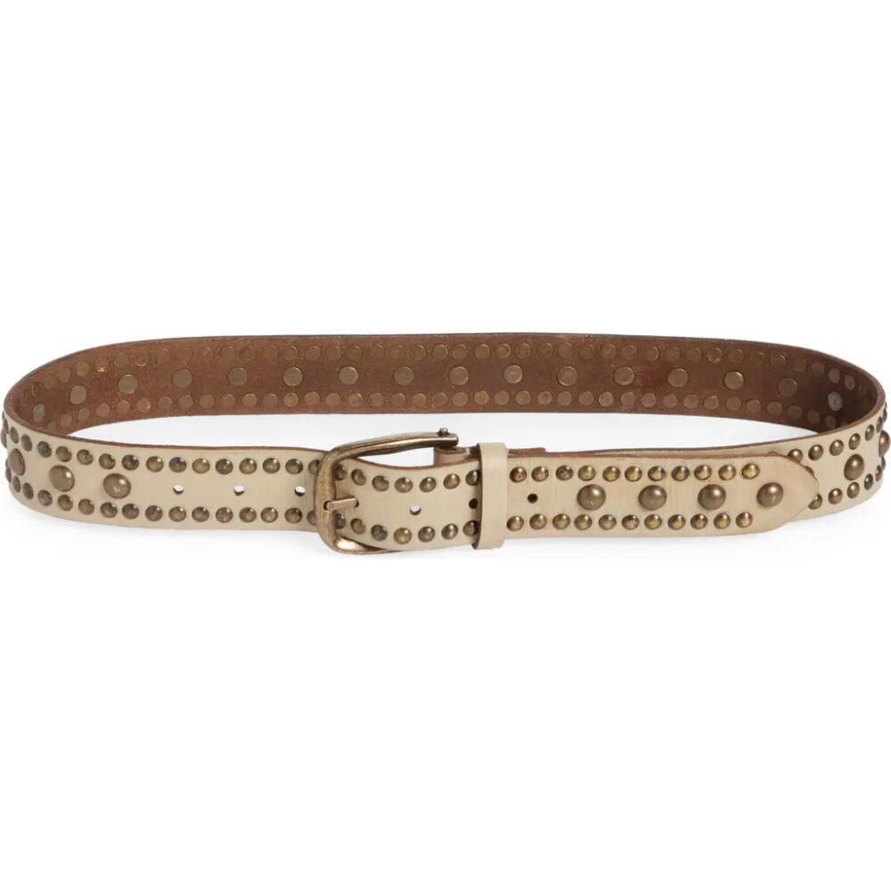 Free People We the Free Sola Studded Leather Belt in Stone Cold Cover