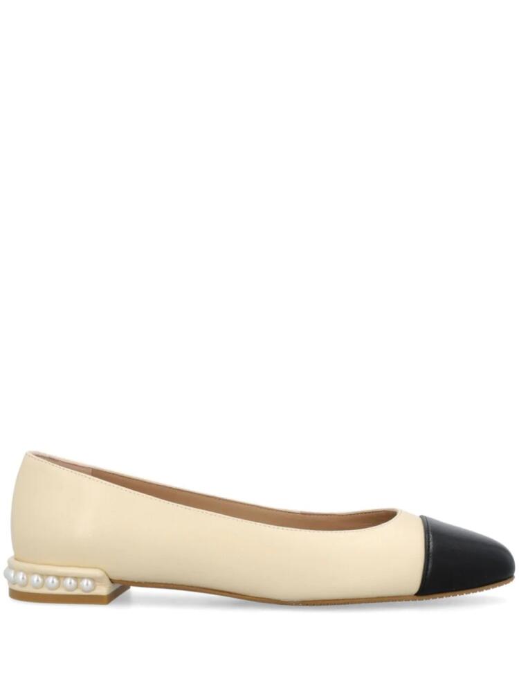 Stuart Weitzman Pearl leather ballerina shoes - Neutrals Cover