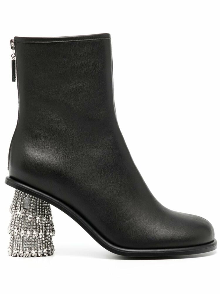 Stine Goya Allison 80mm crystal-embellished leather boots - Black Cover