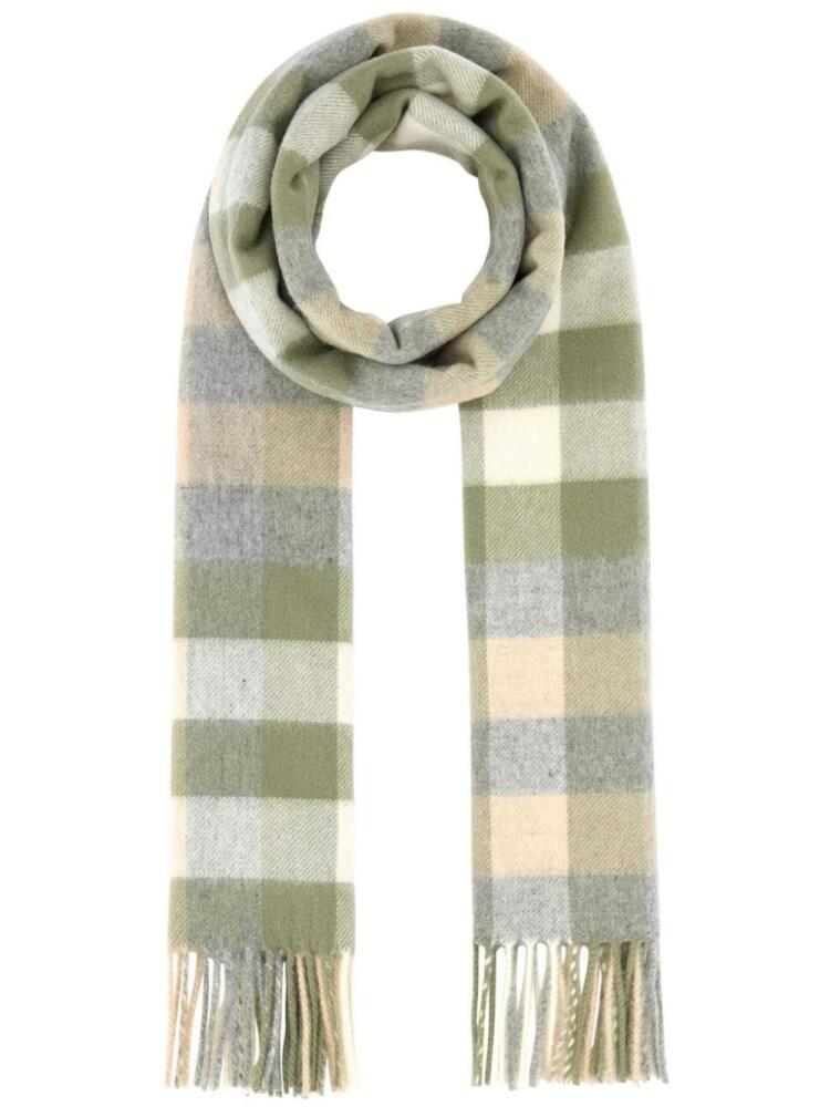 Johnstons of Elgin check pattern scarf - Green Cover