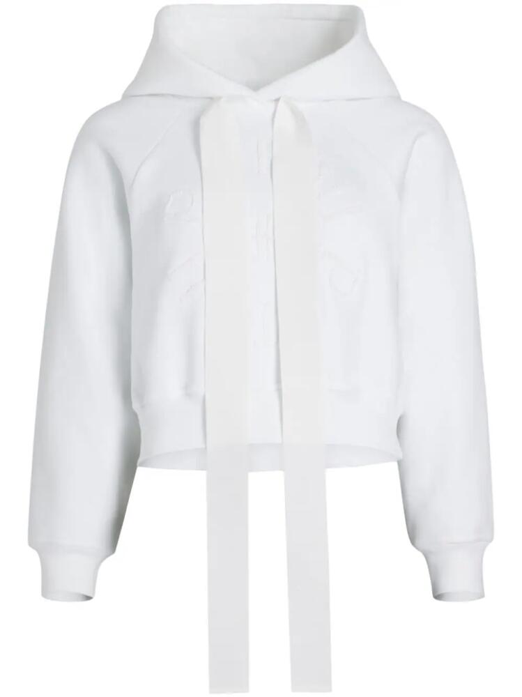 Patou Medallion organic-cotton hoodie - White Cover