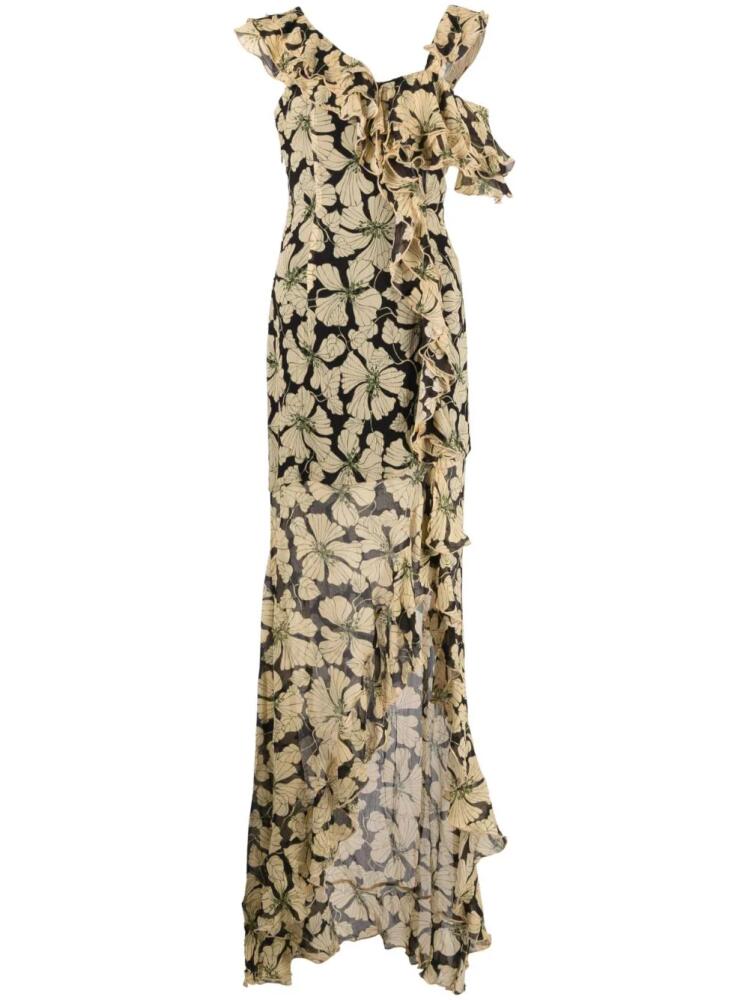 De La Vali Serena floral-print maxi dress - Black Cover