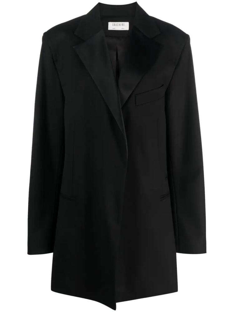 Gauchère notched-lapels single-breasted coat - Black Cover