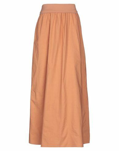 Manila Grace Woman Maxi skirt Apricot Cotton, Elastane Cover