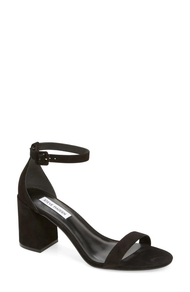 Steve Madden Matty Ankle Strap Sandal in Black Nubuck Cover